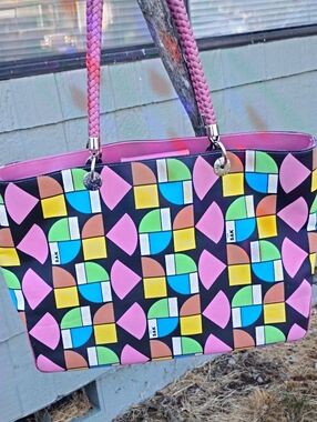 The Sak Pink Geometric Print Tote Bag